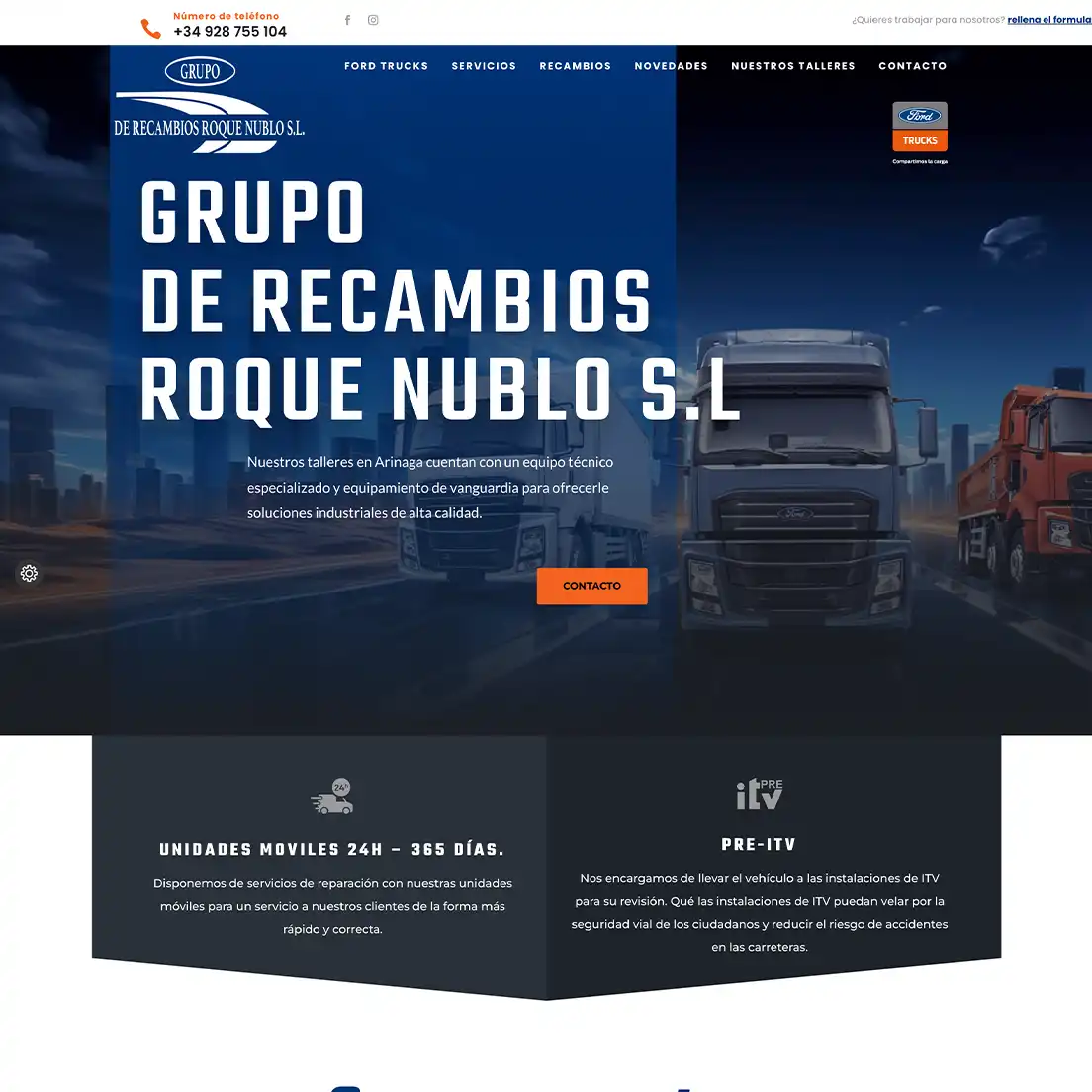 web GR Roque Nublo web Grupo Recambio Roque Nublo